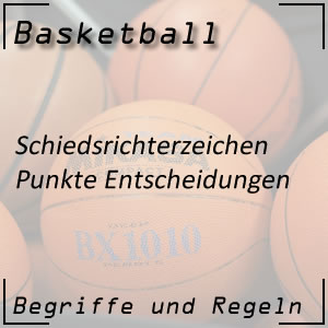 Basketball Schiedsrichterzeichen Punkte Entscheidungen