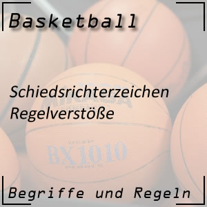 Basketball Schiedsrichterzeichen Regelverstoß