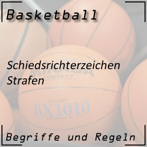 Basketball Schiedsrichterzeichen Strafen