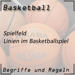 Basketball Spielfeld und seine Linien