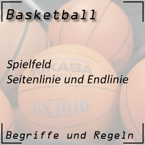 Basketball Seitenlinie und Endlinie