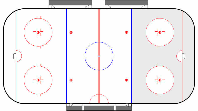 Angriffsdrittel im Eishockey