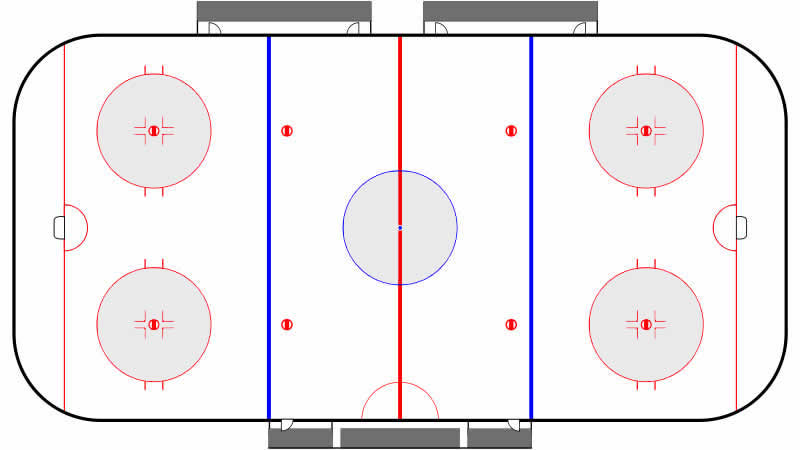 Anspielkreise im Eishockey