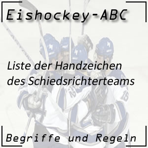 Handzeichen der Schiedsrichter im Eishockey