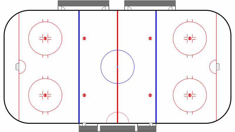 Eishockeytor auf dem Spielfeld