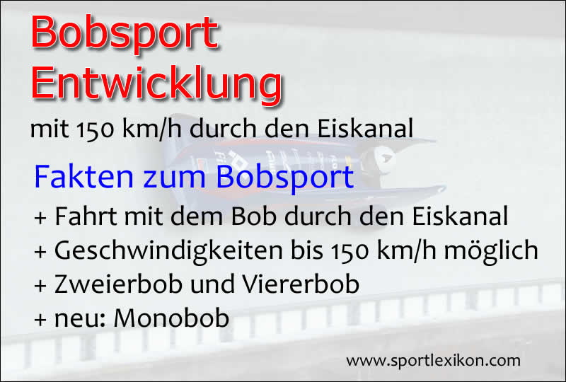 Bobsport Bobfahren Bobbewerbe im Eiskanal