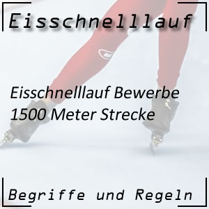 Eisschnelllauf 1500 Meter Strecke