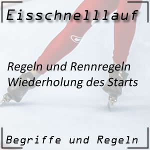 Eisschnelllauf Wiederholung des Rennens