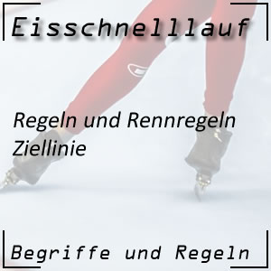 Eisschnelllauf Ziellinie und Zeitnahme