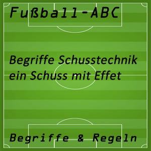 Fußball Schuss mit Effet