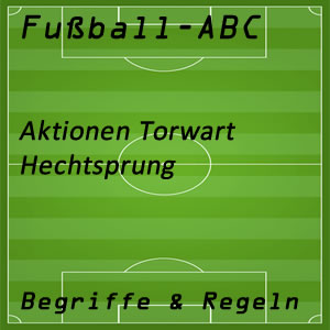 Hechtsprung im Fußballspiel