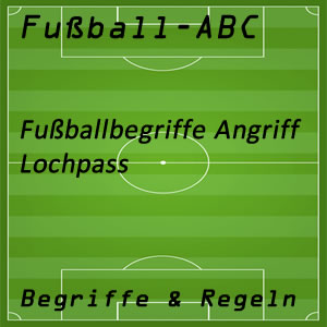 Fußball Lochpass Pass in die Tiefe