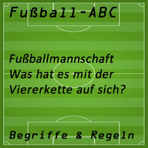 Fußballmannschaft Viererkette Abwehrreihe