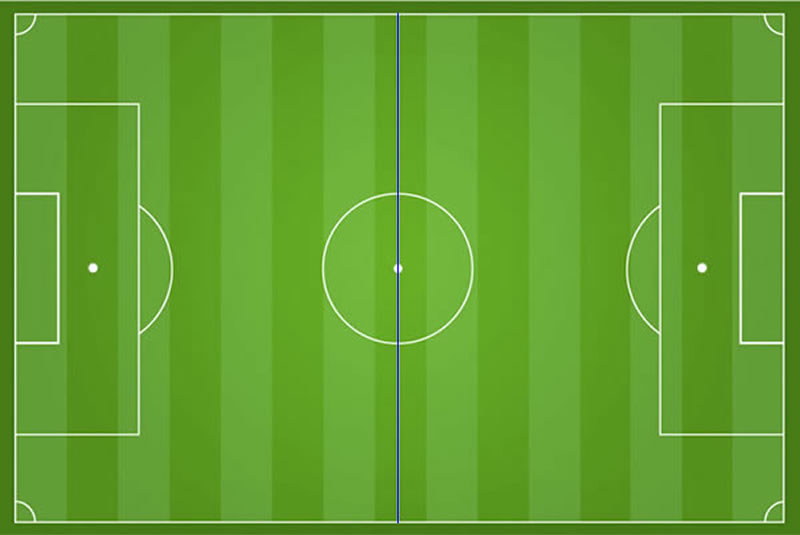 Fu&szlig;ball Mittellinie