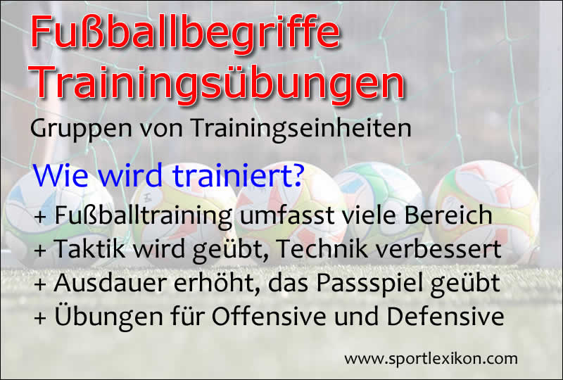 Trainingsübungen im Fußballsport