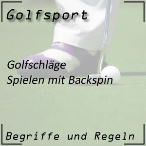 Golfschlag Backspin