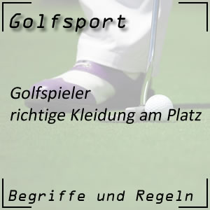 Kleidung der Golfspieler