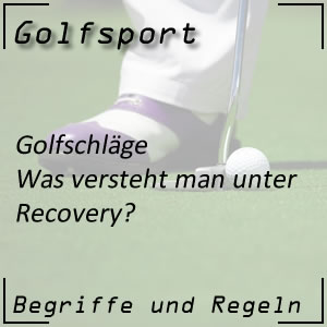 Golfschlag Recovery oder Rettungsschlag