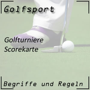 Golfturnier Scorekarte