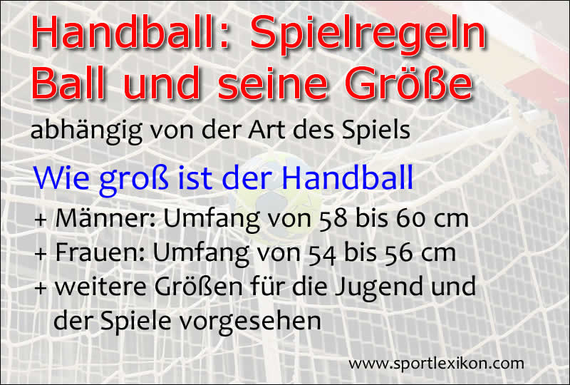 Dimensionen des Handballs