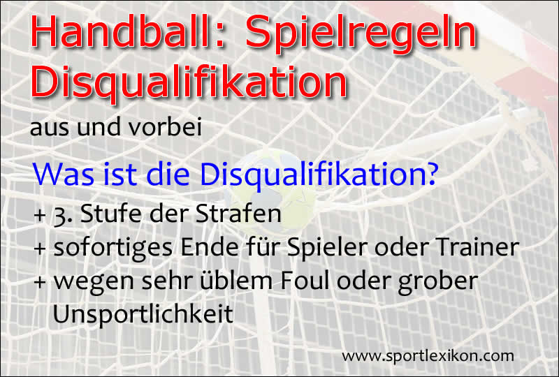 Disqualifikation im Handballspiel