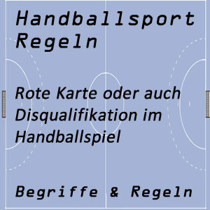 Handball Disqualifikation und Rote Karte