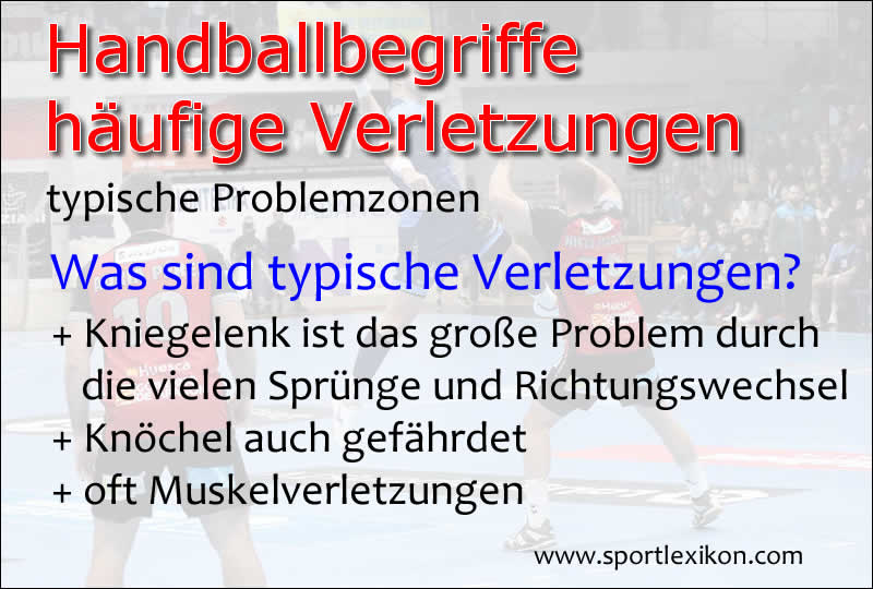 häufigste Verletzungen im Handballsport