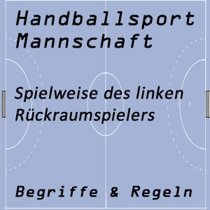 Handballmannschaft linker Rückraumspieler