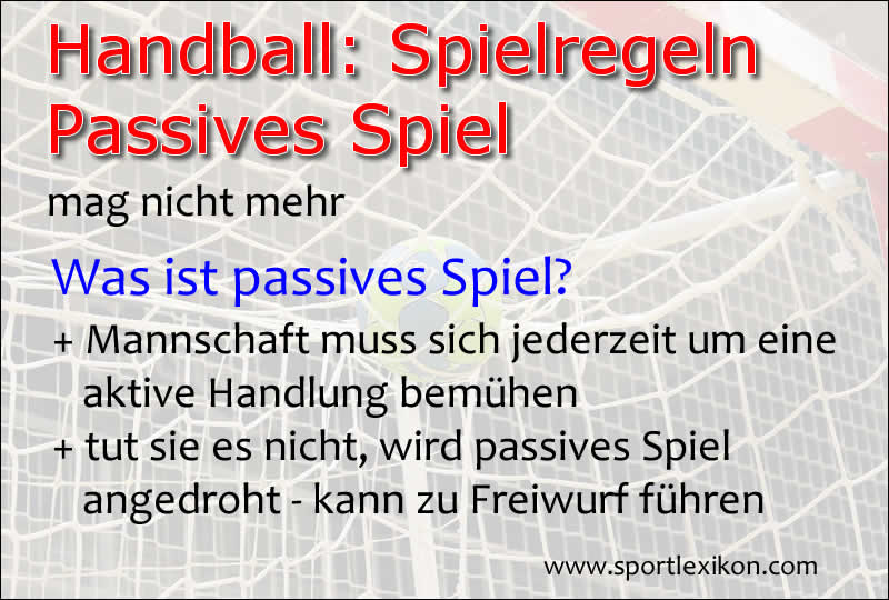 Passives Spiel im Handball
