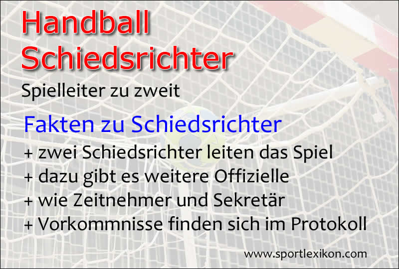Schiedsrichter und Offizielle im Handball