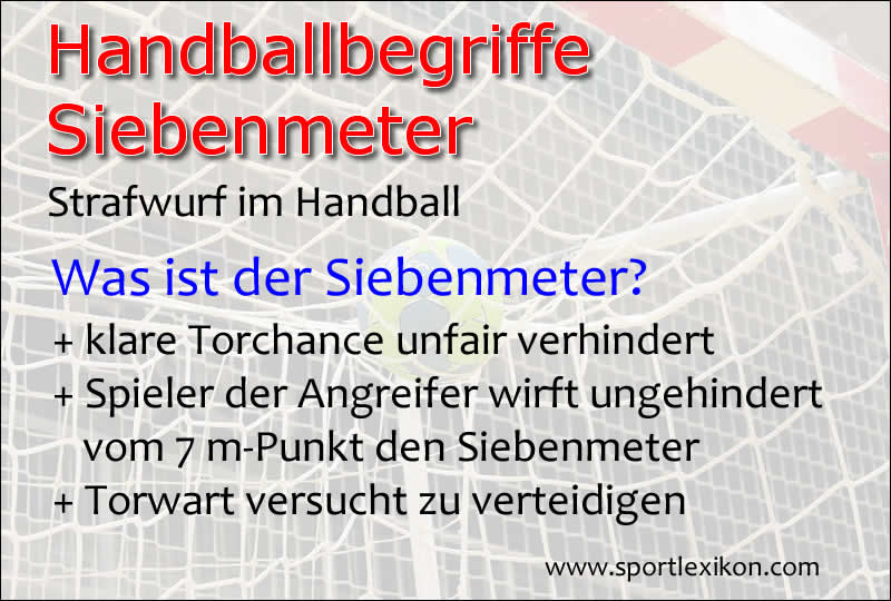Siebenmeter im Handballspiel