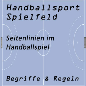 Seitenlinien im Handballspiel