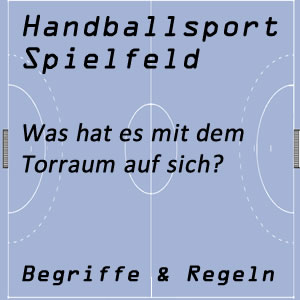 Torraum im Handballspiel