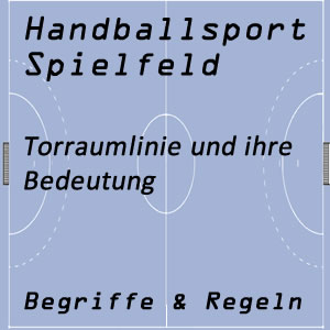 Torraumlinie im Handballspiel