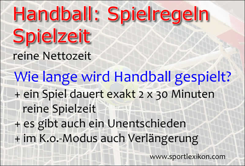 Spielzeit im Handballspiel