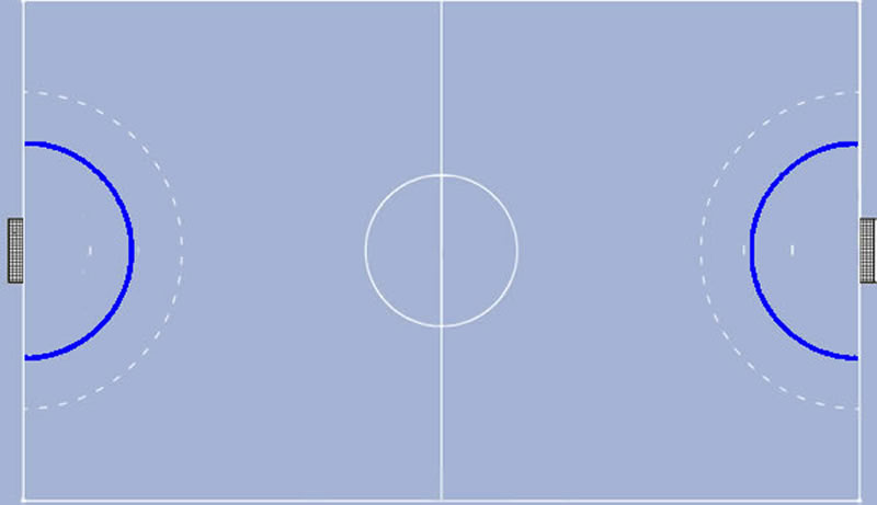 Torraumlinie im Handballspiel