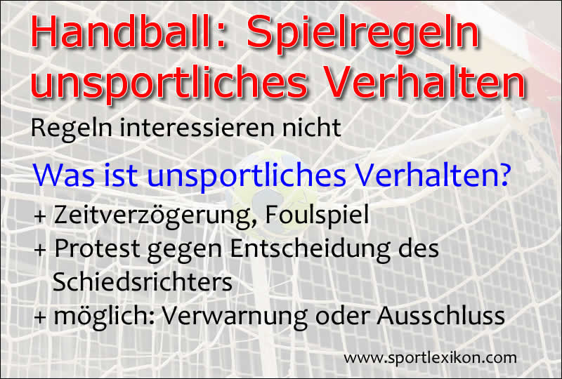 Unsportliches Verhalten im Handballspiel