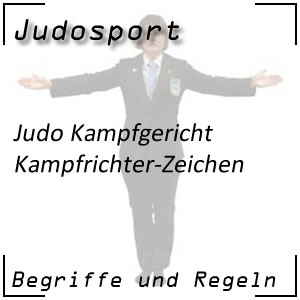 Judo Kampfrichter Zeichen Armzeichen