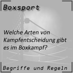 Boxen Kampfentscheidung