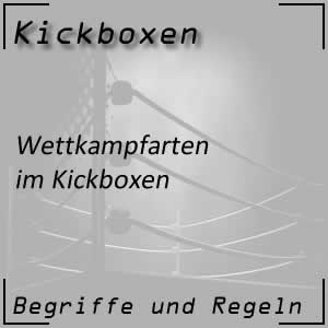 Wettkampfarten beim Kickboxen