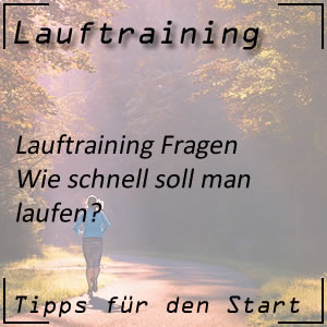 Lauftraining wie schnell soll man laufen?