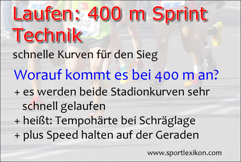 Technik im 400 Meter Sprint