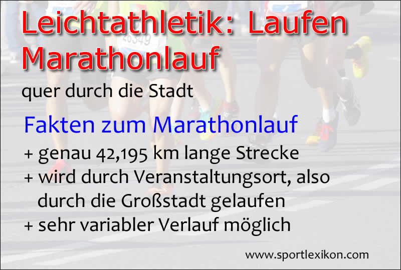 Marathonlauf der Leichtathletik