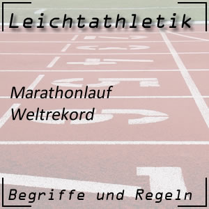 Leichtathletik Laufen Marathonlauf Weltrekord