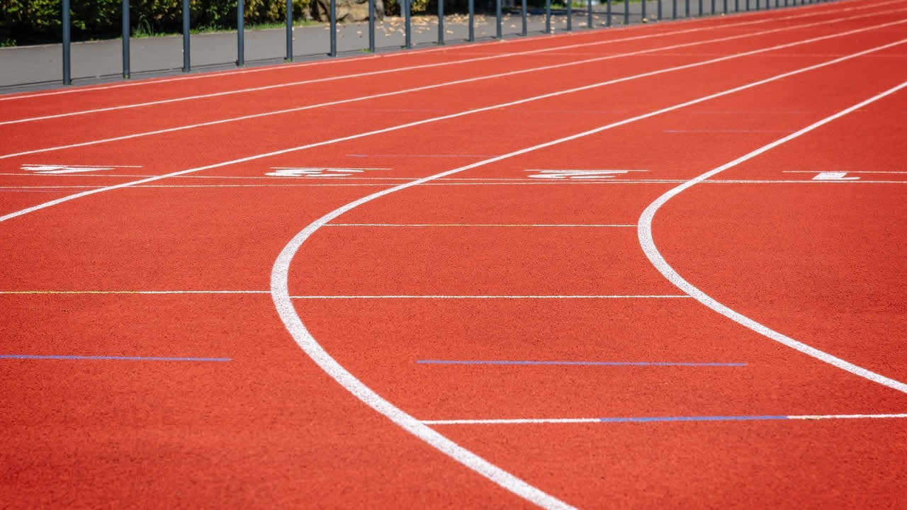 Kurve im 200 Meter Sprint