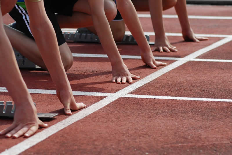 Sprint mit dem Startblock