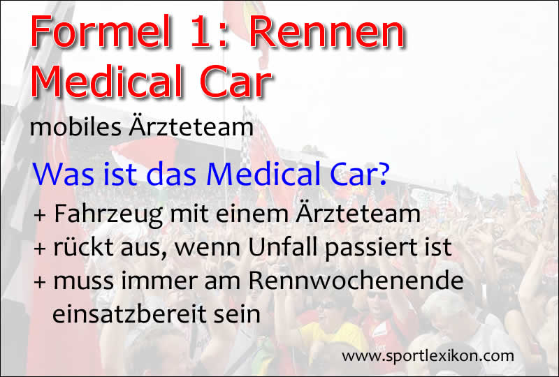 Medical Car in der Formel 1