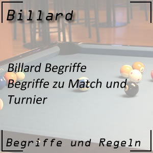 Billard Begriffe Match Turnier