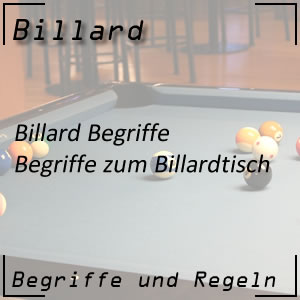 Billard Begriffe Tisch