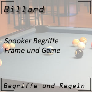 Snooker Game und Frame